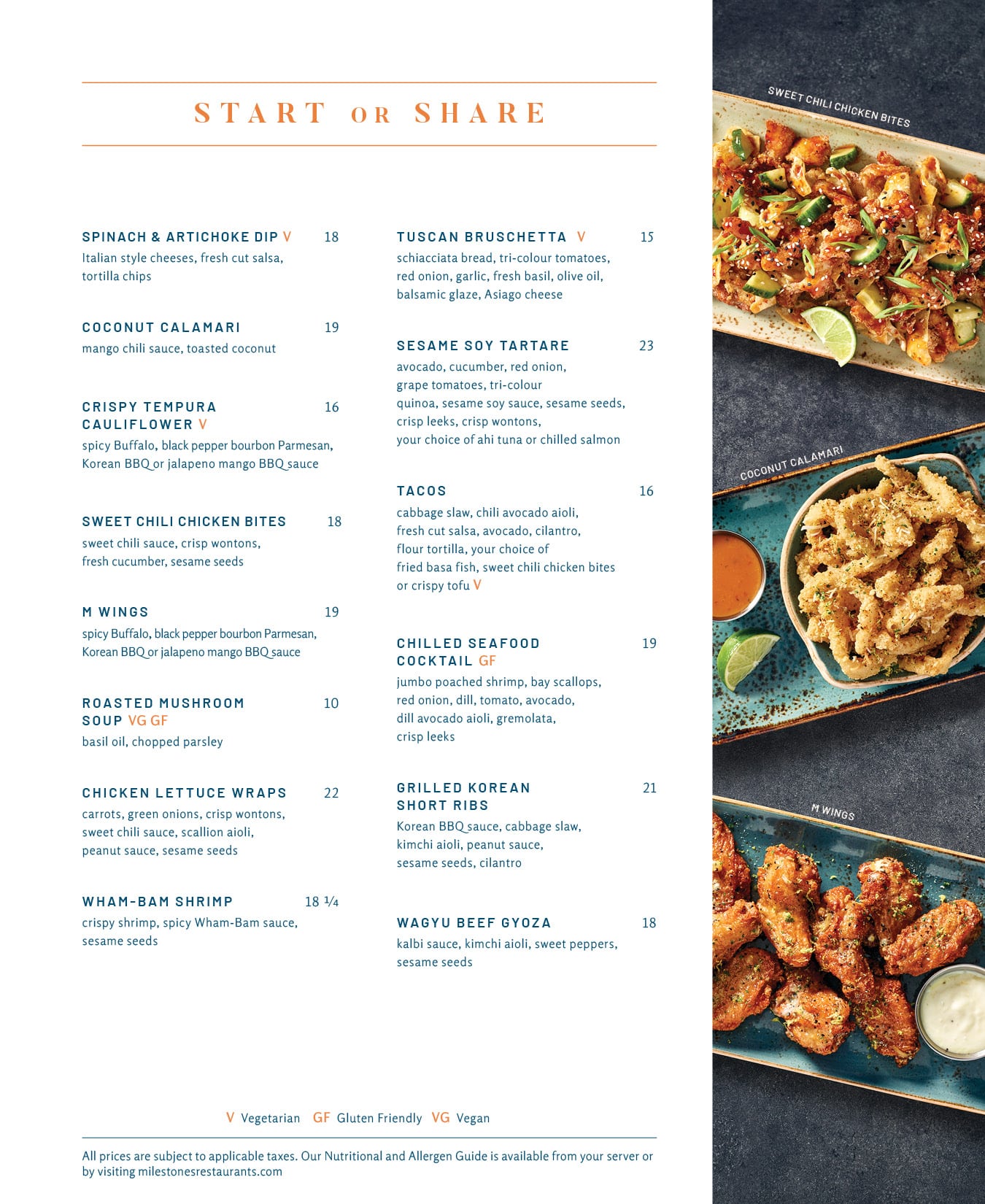 Menu - Royal Oak food