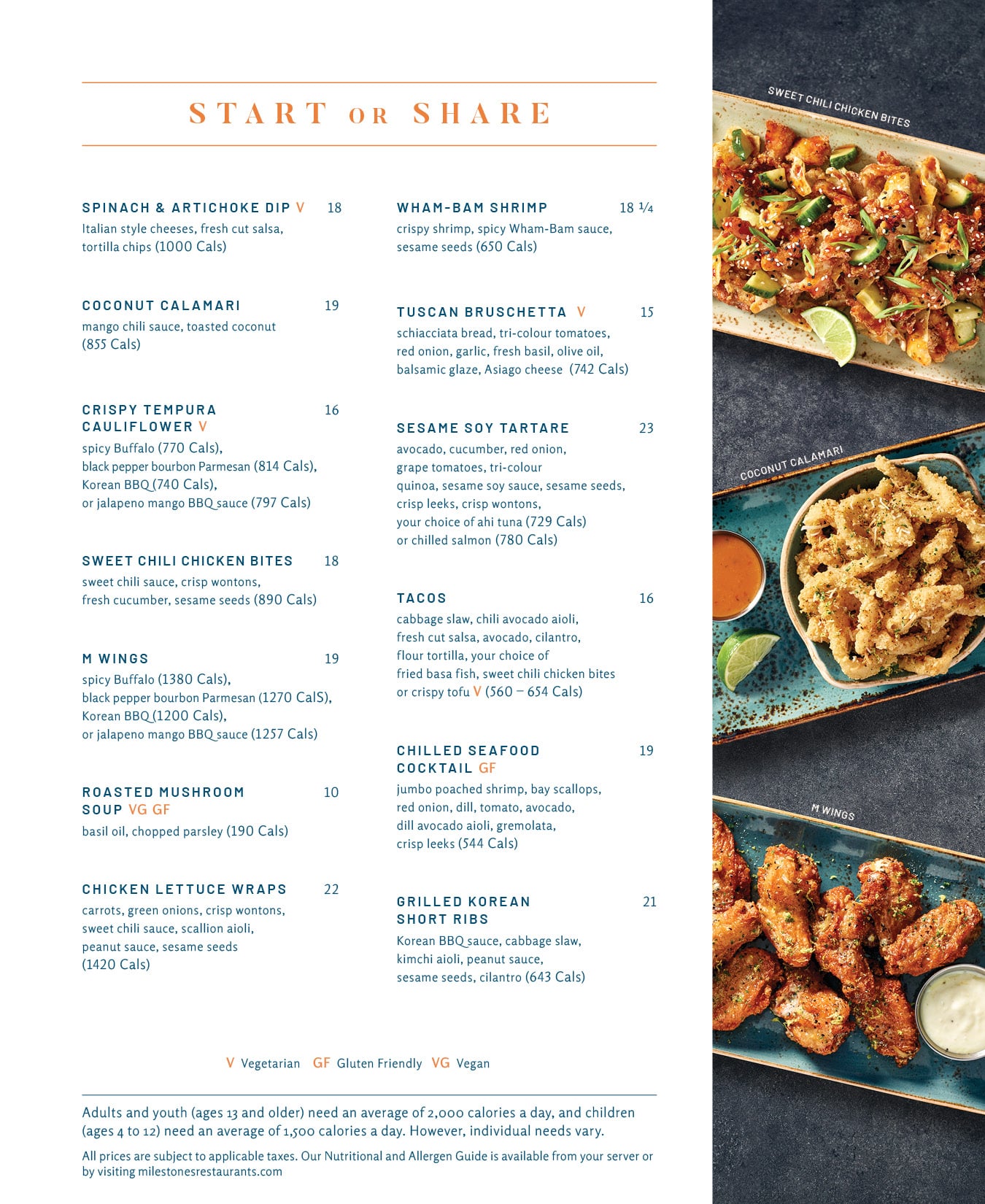 Food menu- Hamilton - Meadowlands