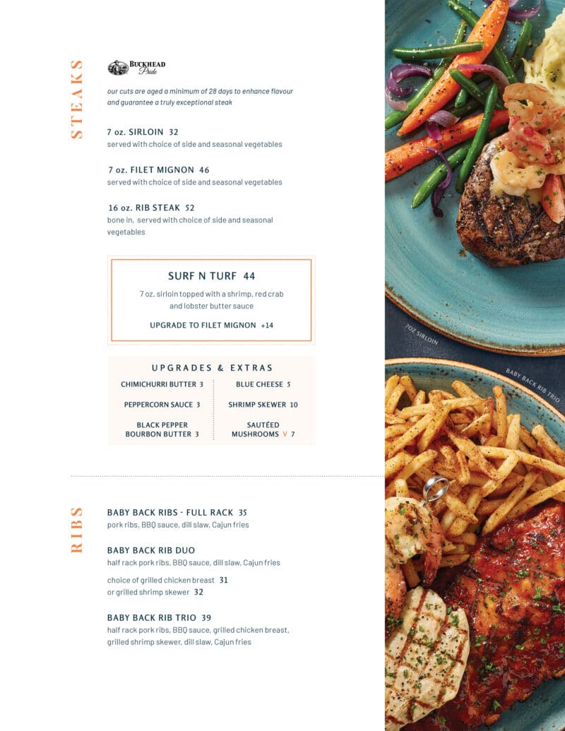 Milestones Menu in Victoria Victoria Grill & Bar