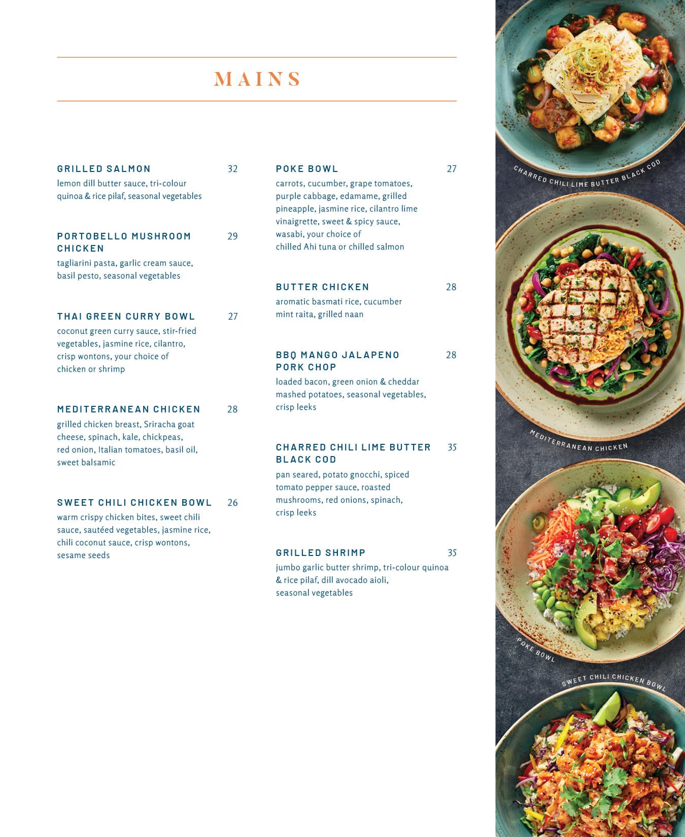 Food menu - Laval