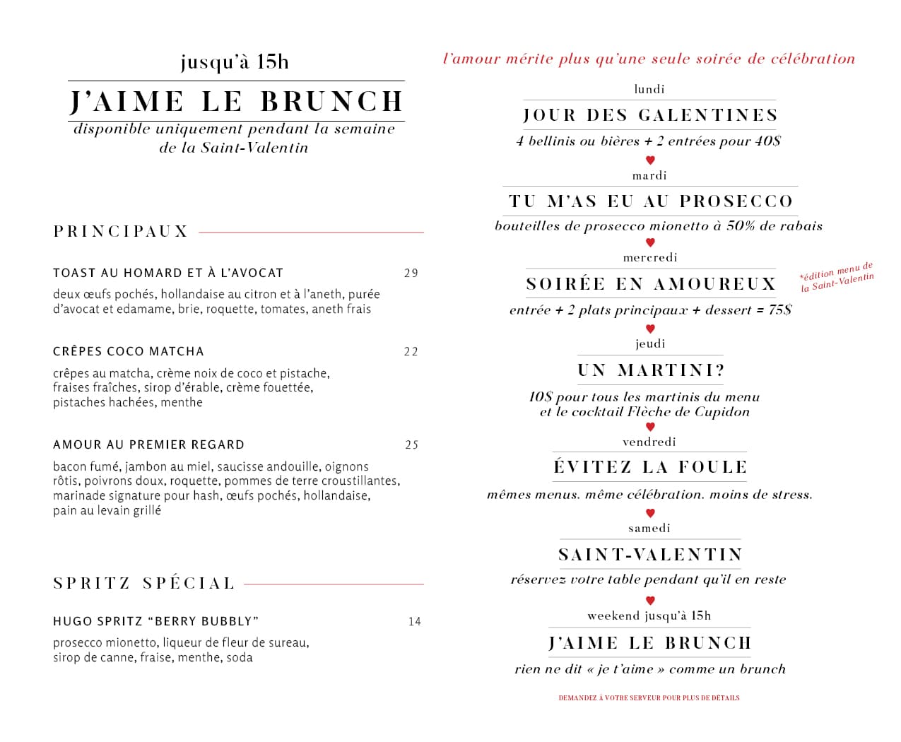 Quebec Menu Page 2